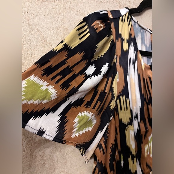 Anthropologie Somerset Brown Printed Rompe - Picture 4 of 6